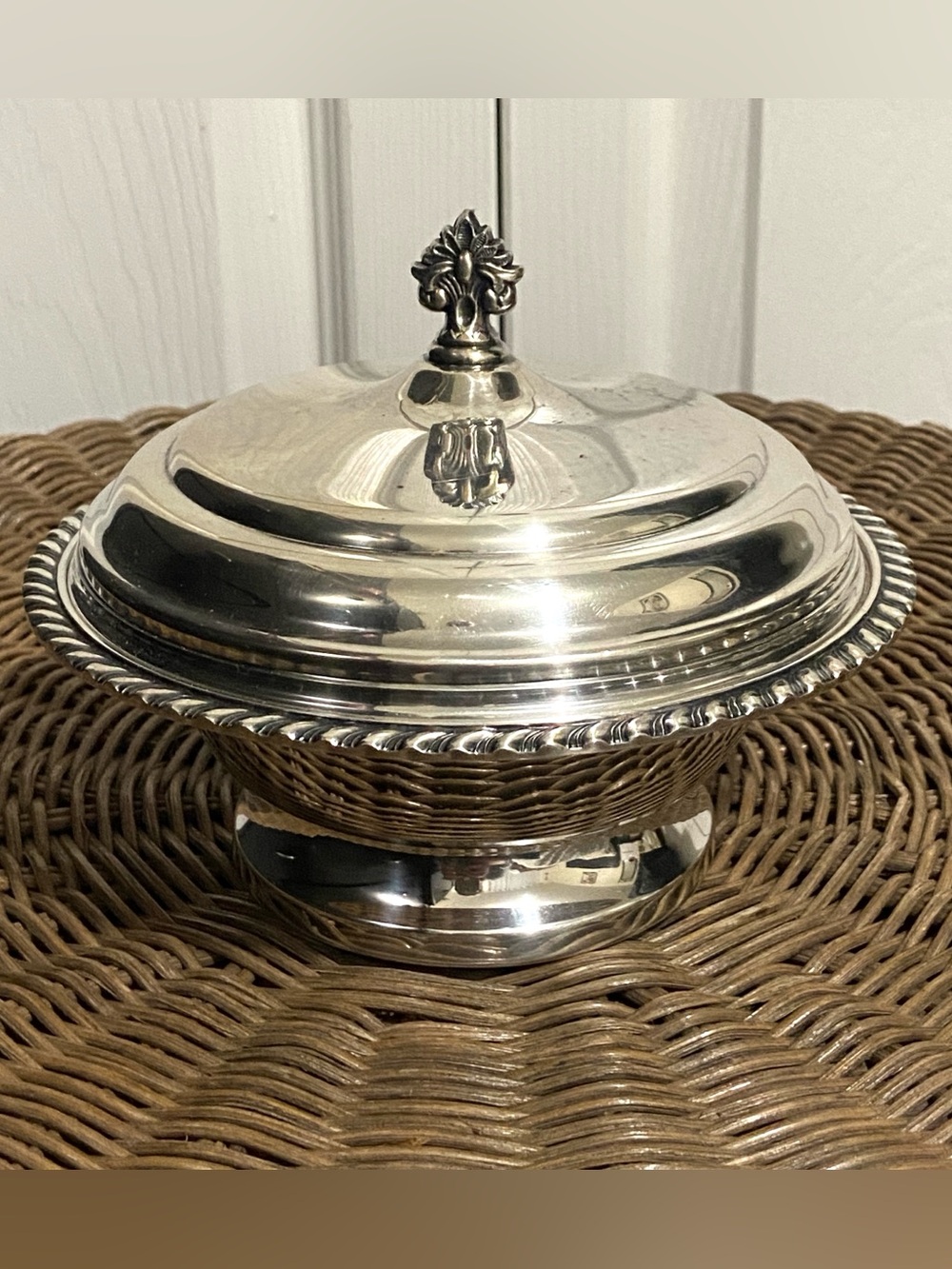 Vintage Silver plated covered Serving Bowl